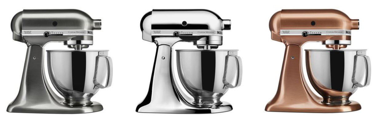 KitchenAid Nickel, Chrome, or Copper Plated Mixers