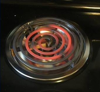 Outer element coil appear as not glowing even if the power is on